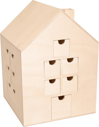 Artemio Adventskalender huis 21,5x30x21,5 cm