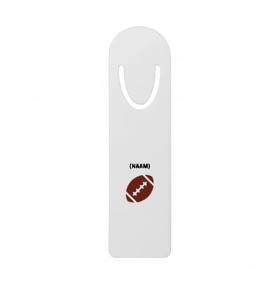 Hacebo® - Rugbybal met eigen naam metalen boekenlegger - mensen die houden van rugby - gepersonaliseerde - sport - rugby liefhebbers - verjaardagscadeau - kado - gift - geschenk - verrassing Bladwijzer boekenleggers - 12.7 cm x 3.2cm