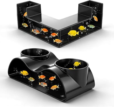 Holle decoratie voor aquariums - Golf cave tunnel voor schuilplaatsen van garnalen, meervallen en kreeften - Transparant ontwerp in 2 maten