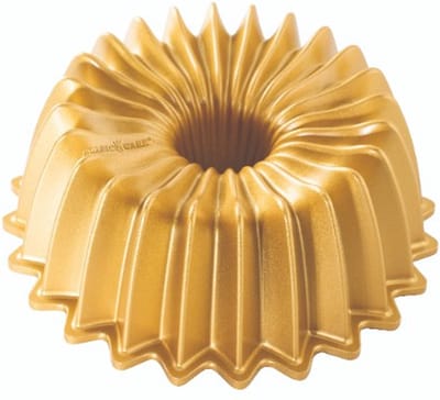 Tulband Bakvorm " 6-Cup Brilliance Bundt Pan" - Nordic Ware | Premier Gold Mini Bundts