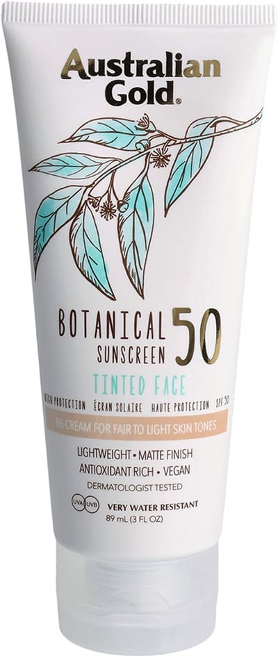 Australian Gold SPF 50 Botanical Tinted Face - Light - 88 ml - Zonnebrandcrème