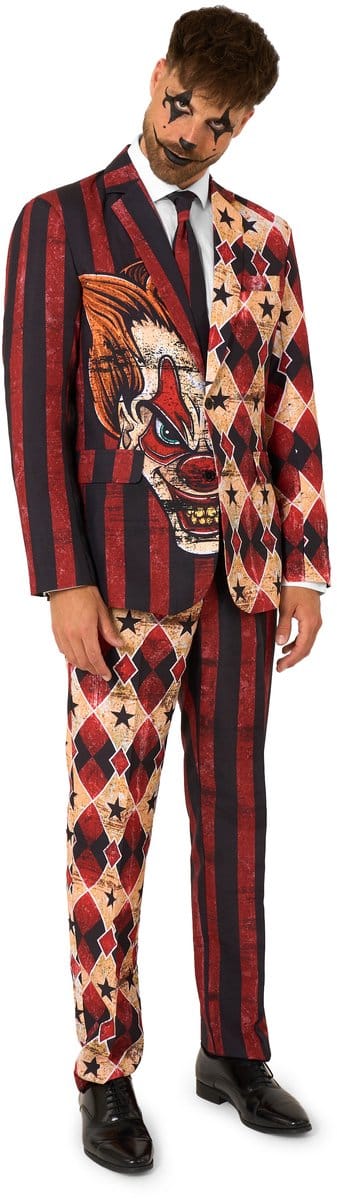 Suitmeister Mannen Pak Enge Clown - Halloween Kostuum - Verkleedkleding - Maat S