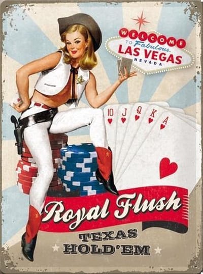 Welcome to Las Vegas Metalen wandbord in relief 40 x 30 cm.