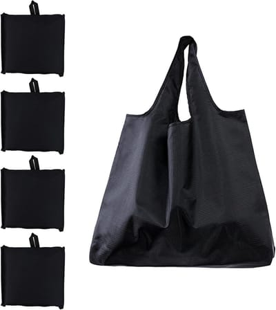 Vouwbare boodschappentassen, 4 stuks, Oxford stof, milieuvriendelijk en herbruikbaar, ideaal voor winkelen, picknicken en kamperen, 53 x 64 cm, duurzaam en praktisch