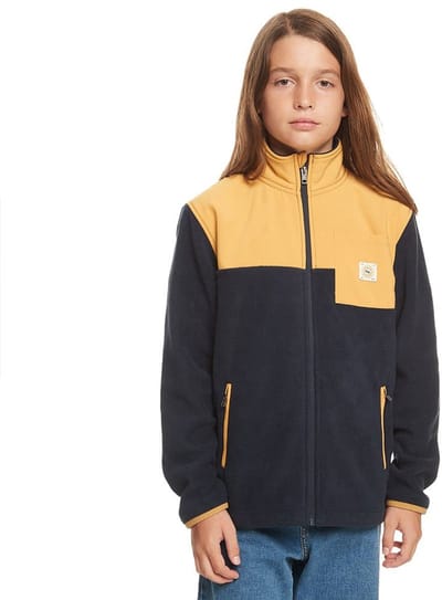 Quiksilver Taped Off Sweatshirt Met Rits Geel,Blauw 14 Years Jongen