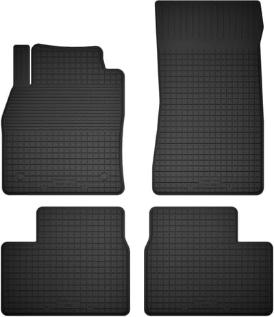 Wielganizator BasicProtect Serie - Auto Rubbermatten - Compatibel met Jaguar XF X260 - 1,5 cm Rand - Set van 4