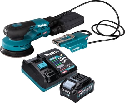 Makita BO 003 CGM101 Accuschuurmachine 40 V max. 125 mm 3,0 mm slag Borstelloos + 1x accu 4.0 Ah + lader