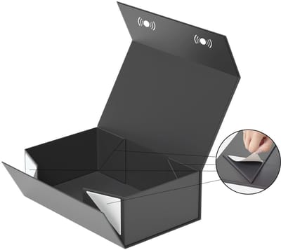 Zwarte Cadeaudoos - 295*258*80mm - Geschenkdozen met deksel en magnetische sluiting - Rechthoekig en opvouwbaar - Perfect voor een aanzoek aan de bruidsjonker - Bruiloft - Kerstmis - Halloween - Verjaardagscadeauverpakking