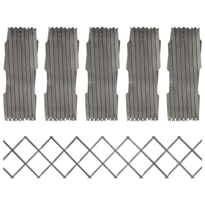 vidaXL - Tuinlatwerken - 5 - st - 180x30 - cm - massief - vurenhout - grijs