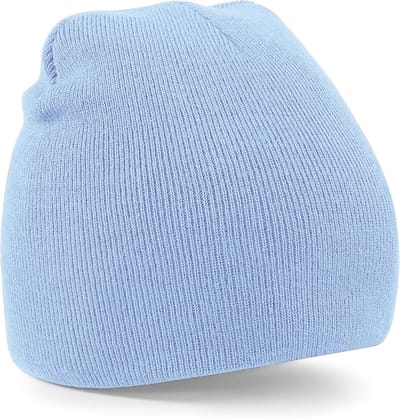 Beechfield Beanie Wintermuts - lichtblauw - warme gebreide muts - volwassenen - 100% polyacryl