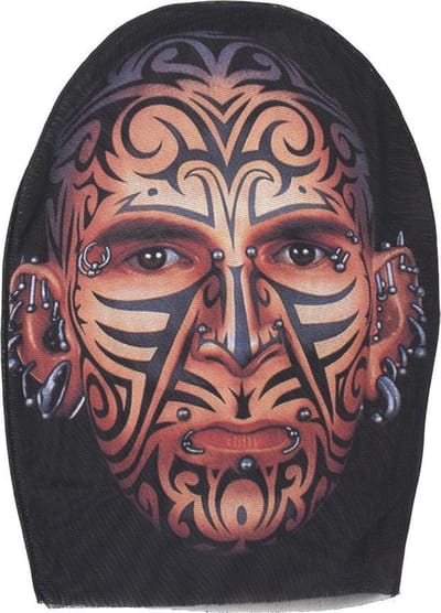 Gezicht tatoeages bivakmuts voor volwassenen - Verkleedmasker
