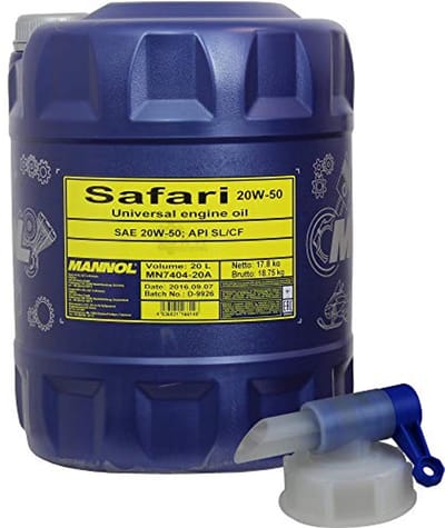 20 Liter Motorolie 20W-50 voor Benzine en Diesel met Aftapkraan