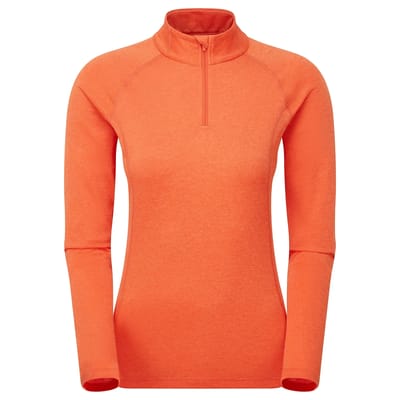 Montane Dart Half Rits Lange Mouw T-shirt Oranje XS Vrouw