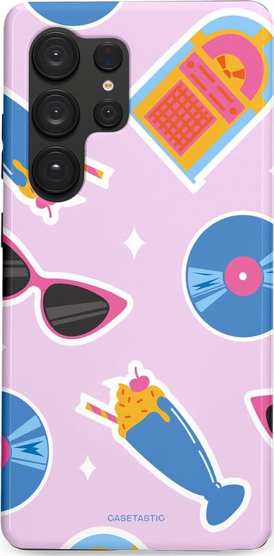 Casetastic Hoesje Geschikt voor Samsung S25 Ultra - Stijlvolle Beschermende Duo-layer Case - Jukebox vibes