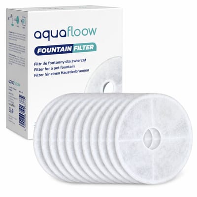 AquaFloow Drinkfontein Filters - Compatibel met Catit 43742 43725 43747 50023 50053 55600 – Vervangbare Filters voor Automatische Kattenfontein – 10 Stuks – 3 Filtratieniveaus