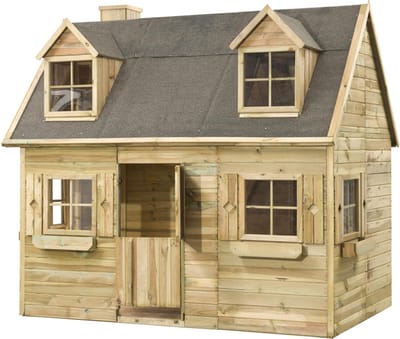 Houten speelhuisje Milan (SwingKing) | Luxe kinderhuisje met vide voor Buiten in de Tuin | Voor kinderen vanaf 3 jaar | FSC hout