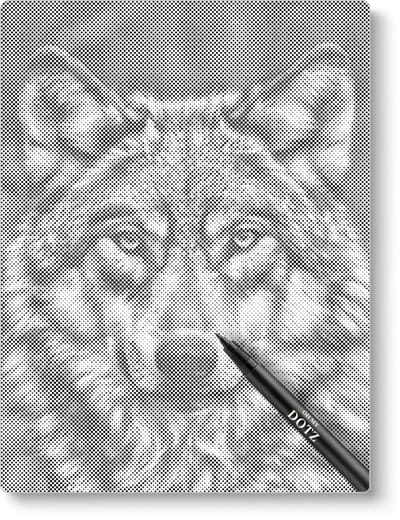 Wolf | Dot painting | 50x60cm  Meest gekozen | Dot painting | Oh My Dotz | Dots stippen | Diamond painting & Schilderen op nummer alternatief | Happy hobby