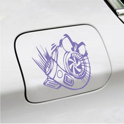 Bumpersticker - Turbo - 13 X 13 - Paars