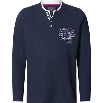 Jan Vanderstorm herren Sweatshirt - 56/58 - donkerblauw - Plus Size