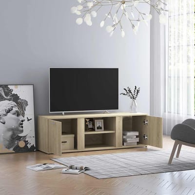 vidaXL - Tv-meubel - 120x34x37 - cm - bewerkt - hout - sonoma - eikenkleurig