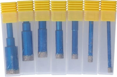 Diamantboor Set - Gatenzaag Boren - Keramiek Boren - Vacuüm Gesoldeerd - 5-16 Mm - Blauw