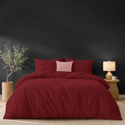 Dekbedovertrek Set - Beddengoed Set - Comfortabele Slaap - Oeko-Tex Gecertificeerd - 240x220 cm - Bordeauxrood