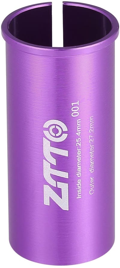 Dailygoods - Fiets Zadelpen Adapter 25.4mm naar 27.2mm Paars