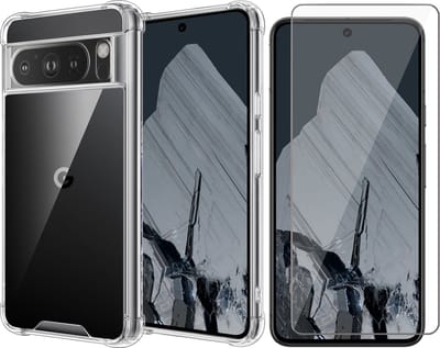 Hoesje geschikt voor Google Pixel 8 Pro - Screenprotector Glas - Shockproof Transparant