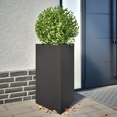 vidaXL Plantenbakken 2 st driehoek 50x43x75 cm staal zwart