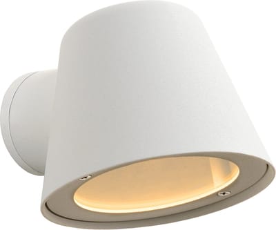 Lucide DINGO-LED - Wandlamp Binnen/Buiten - LED Dimbaar - GU10 - 1x5W 3000K - IP44 - Wit