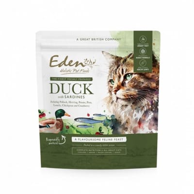 Eden Holistic Pet Foods Kattenvoer - Eend met Sardientjes - Duck with Sardines - voor alle volwassen katten