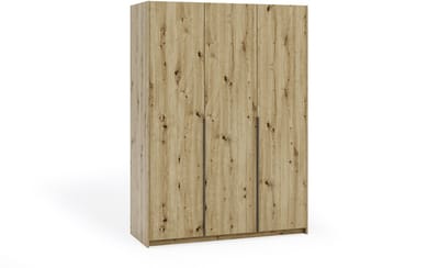 Kledingkast Apollonia zonder Spiegel 150 x 204 cm (artisan, zwarte handgrepen)