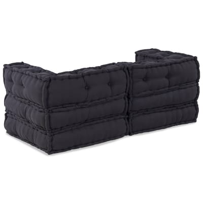 vidaXL - Modulebankeenheid - 2 - st - Stof - Antraciet - 140 - x - 70 - x - 56 - cm