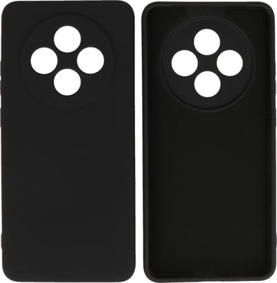 Hoesje Geschikt voor OPPO Reno 12F 5G - Fashion Telefoonhoesje Backcover - Siliconen Hoesje - Zwart