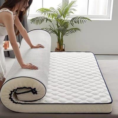 Tatami matelas Latex mousse à mémoire de forme matelas lit pliable AWshable sol tapis de couchage simple Double chambre tapis coussin 90x200cm gray