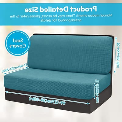 Set van 2 Stretch Hoezen voor Campingstoelen en Sofa's, Wasbare Donkergroene Kussenhoezen voor Caravan en Motorhome