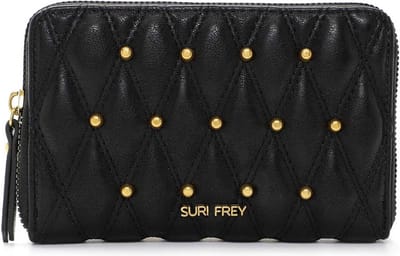 SURI FREY Portemonnee Corey Zip Around Wallet Black Zwart