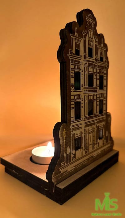 Houten Mini Huizen, theelichthouder,kerst huizen, DIY Huis Blank, DIY Huis Decoratie, kerst decoratie Hout Craft Supplies/ amsterdamse huizen/ suvenier/houten huisjes/ kerst huisjes/Amsterdamse grachtenpand