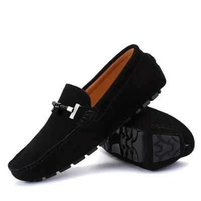 Nivard Loafers Heren - Met Hak - Herenschoenen - Instappers - Zwart - Maat 40