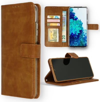 HB Hoesje Geschikt voor Oppo A17 - Bruin - Portemonnee Book Case met Pasjeshouder en Magneetlipje