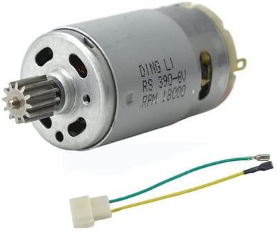 Elektromotor DC - Kleine Motor - Speelgoed Voertuigen - Met Metalen Tandwielen - 6V 18000 RPM
