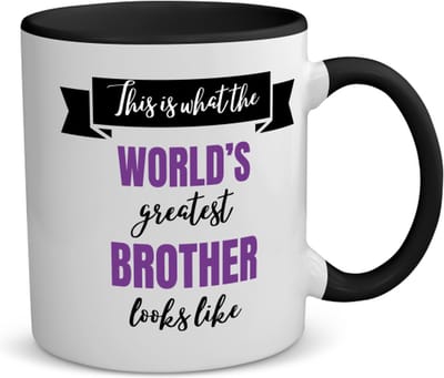 Akyol - greatest brother looks like koffiemok - theemok - zwart - Broer - beste broer - verjaardagscadeau - verjaardag - cadeau voor broer - cadeau - kado - geschenk - gift - broer artikelen - 350 ML inhoud