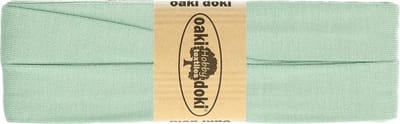 Oaki Doki Jersey Tricot Biaisband 20mm – 3 Meter – Licht Mintgroen 023 – Elastisch Afwerkingslint voor Stretchstoffen
