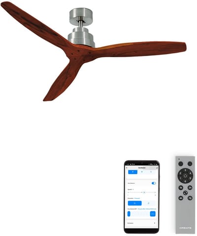 CREATE - Stille plafondventilator van 40 W met technische ABS-bladen (Ø132cm) - Geen licht LED - Met WiFi + Afstandsbediening - WIND STYLANCE