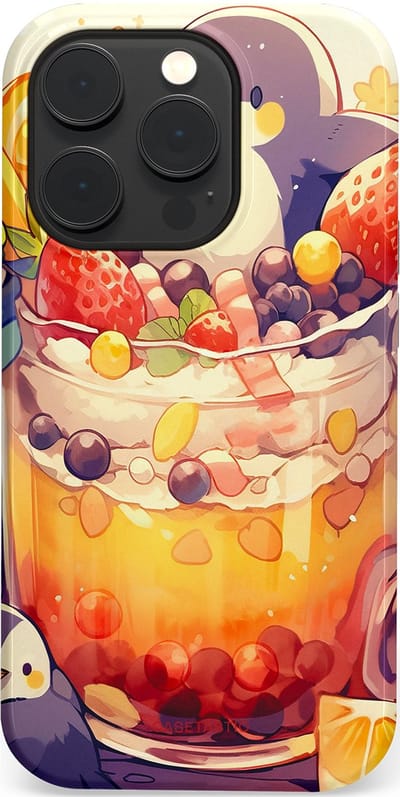 Casetastic Hoesje Geschikt voor Apple iPhone 14 Pro Magsafe - Stijlvolle Beschermende Duo-layer Case - pinguïn Cocktail