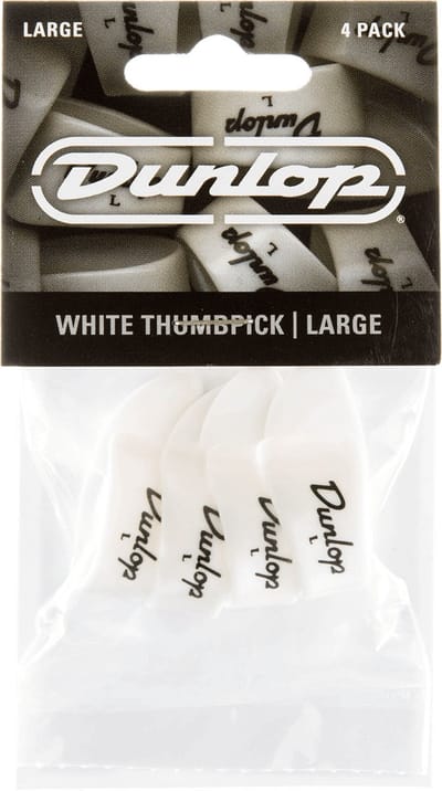 Jim Dunlop 9003P - Vingerpicks - Duim Large - Wit - Player's Pack 4 Stuks