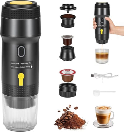Koffiezetapparaat - Koffiezetter - Snelle Koffie - Compact Formaat - 27x9x9 cm - Zwart