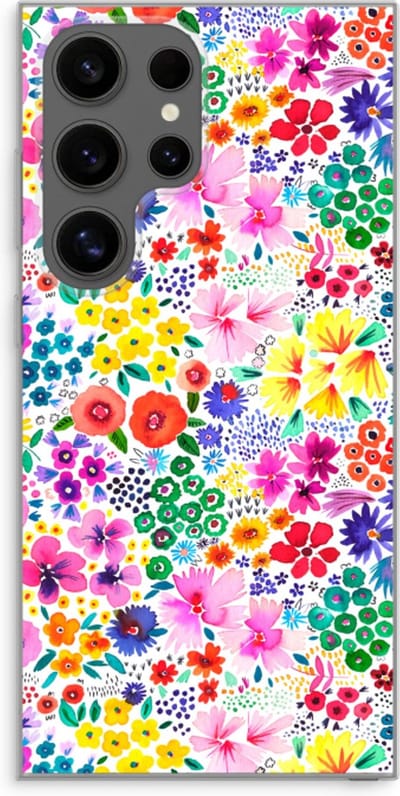 Case Company® - Hoesje geschikt voor Samsung Galaxy S24 Ultra hoesje - Little Flowers - Soft Cover Telefoonhoesje - Bescherming aan alle Kanten en Schermrand