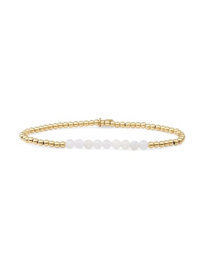 Sparkling Jewels SBG-GEM54-3MM-LINE armband Goudkleurig maansteen