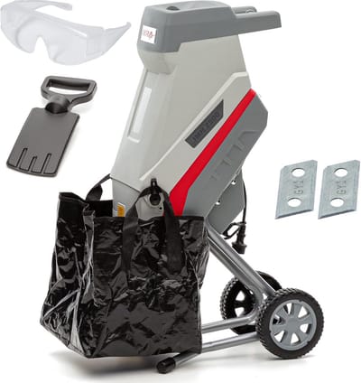 Hakselaar - Shredder elektrisch - Voor Takken en Planten - Inclusief Opvangzak - Versnipperaar - Takkenhakselaar